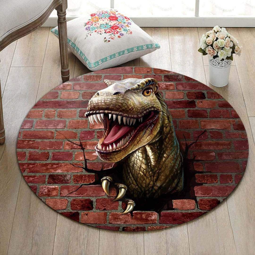 Dinosaur Round Rug Carpet Bedroom Livingroom Home Decor