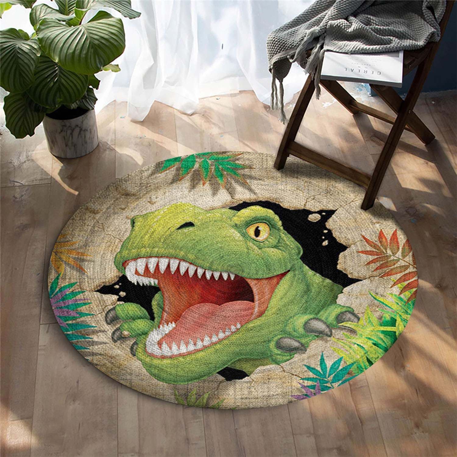 Dinosaur Round Rug Carpet Bedroom Livingroom Home Decor