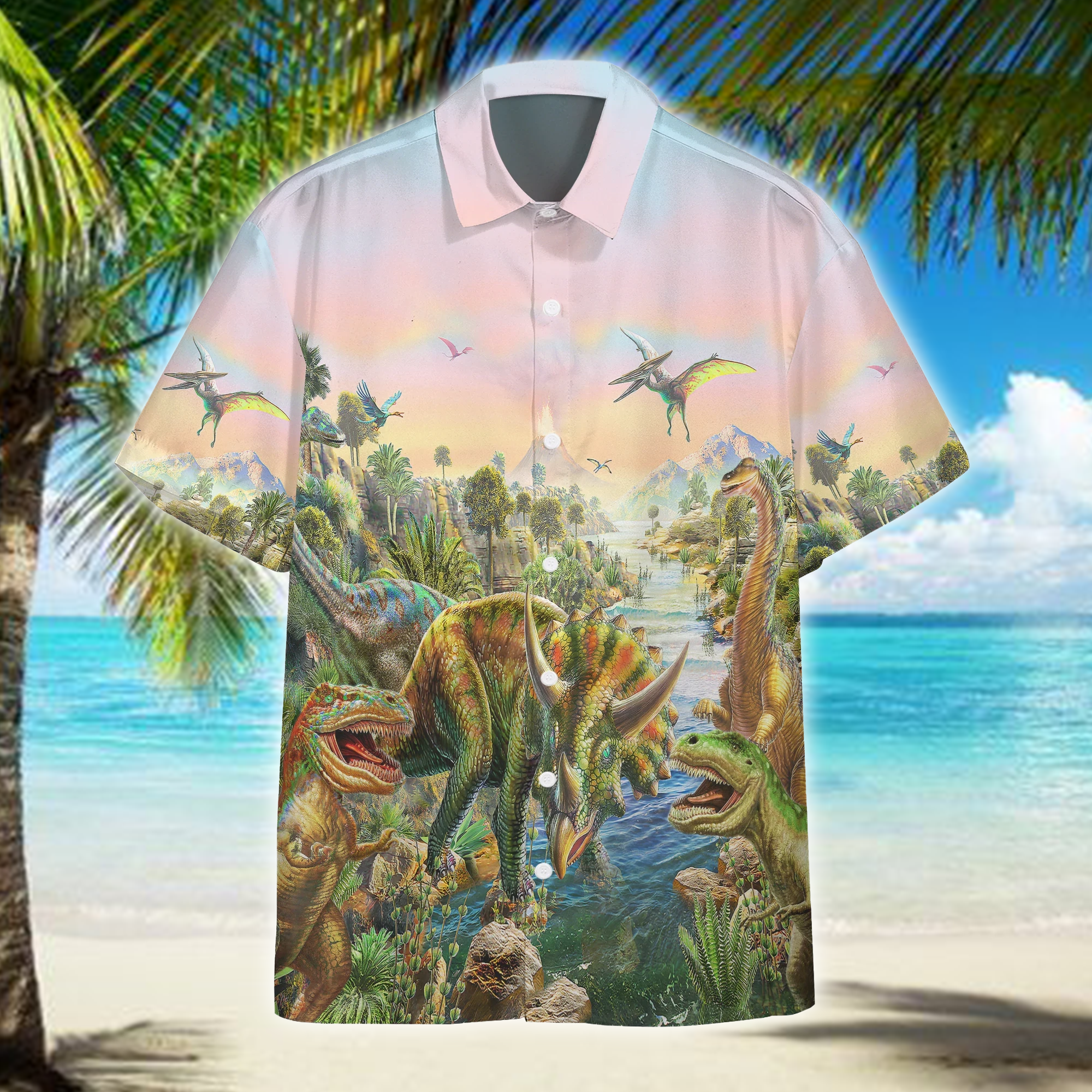Dinosaurs Hawaiian Shirt