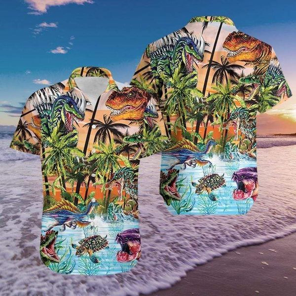 Dinosaurs Jurassic Aloha Hawaiian Shirt