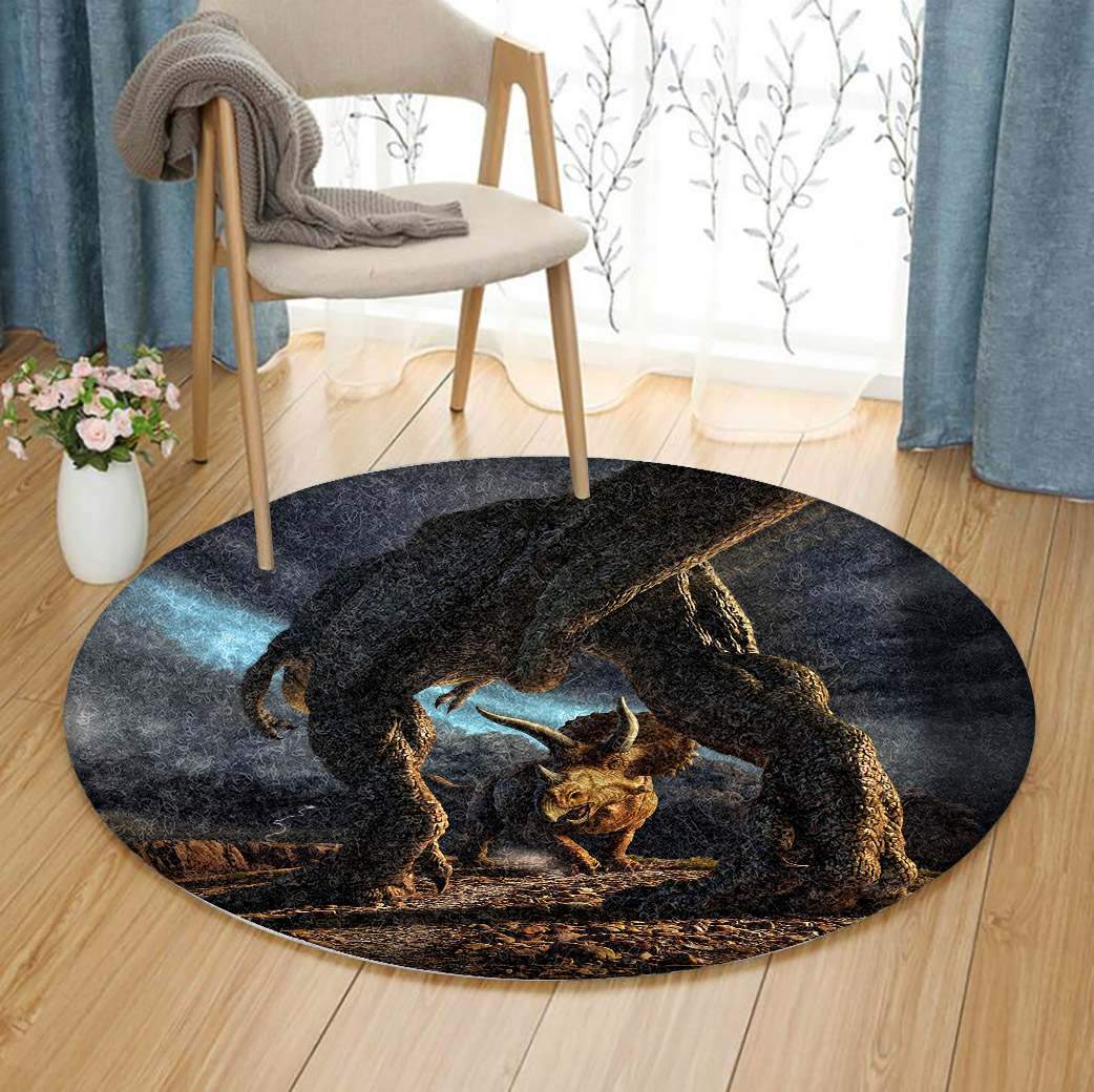 Dinosaurs Limited Edition Round Rug Carpet Bedroom Livingroom Home Decor