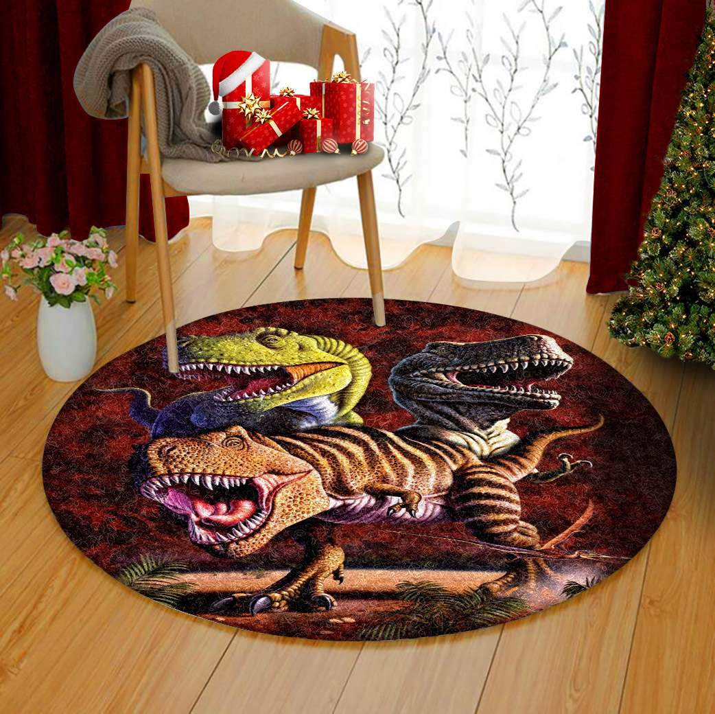 Dinosaurs Limited Edition Round Rug Carpet Bedroom Livingroom Home Decor