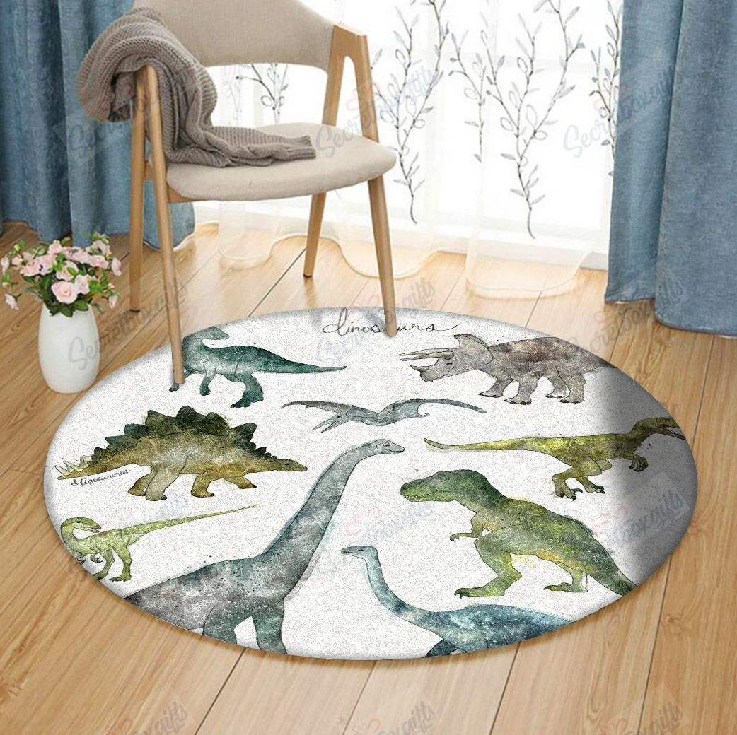 Dinosaurs Round Rug Carpet Bedroom Livingroom Home Decor