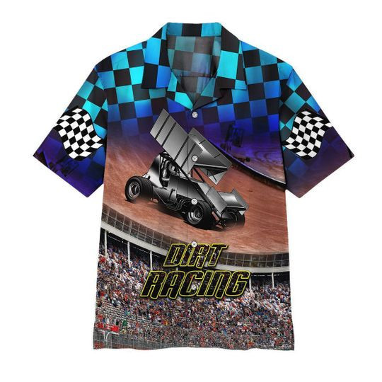 Dirt Track Racing Hawaiian Shirt