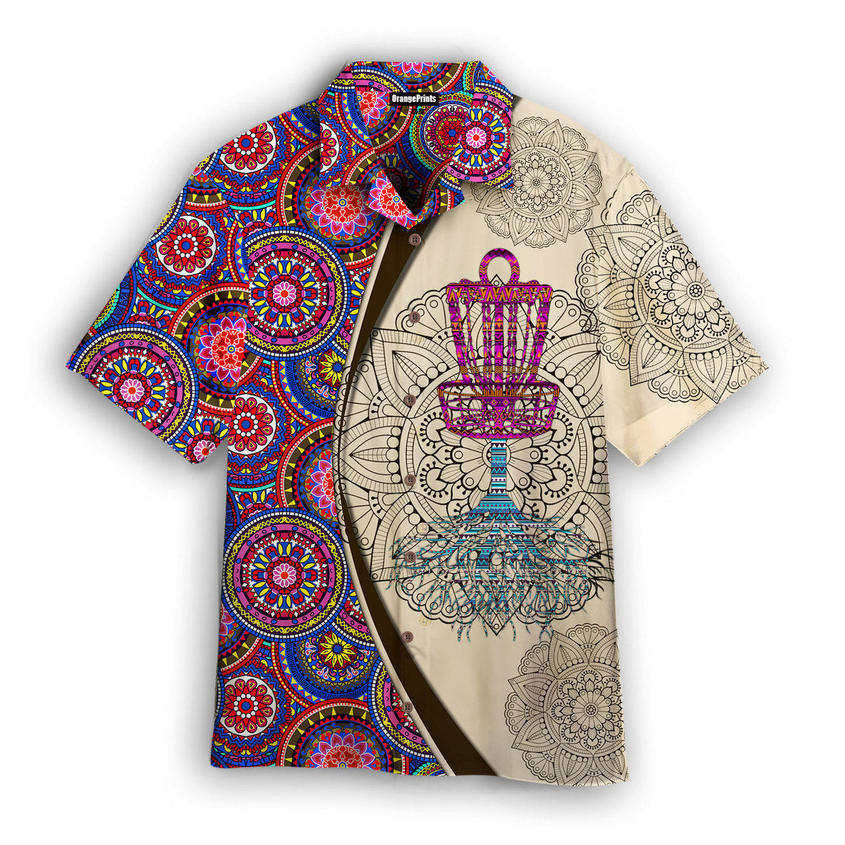 Disc Golf Mandala Hawaiian Shirt