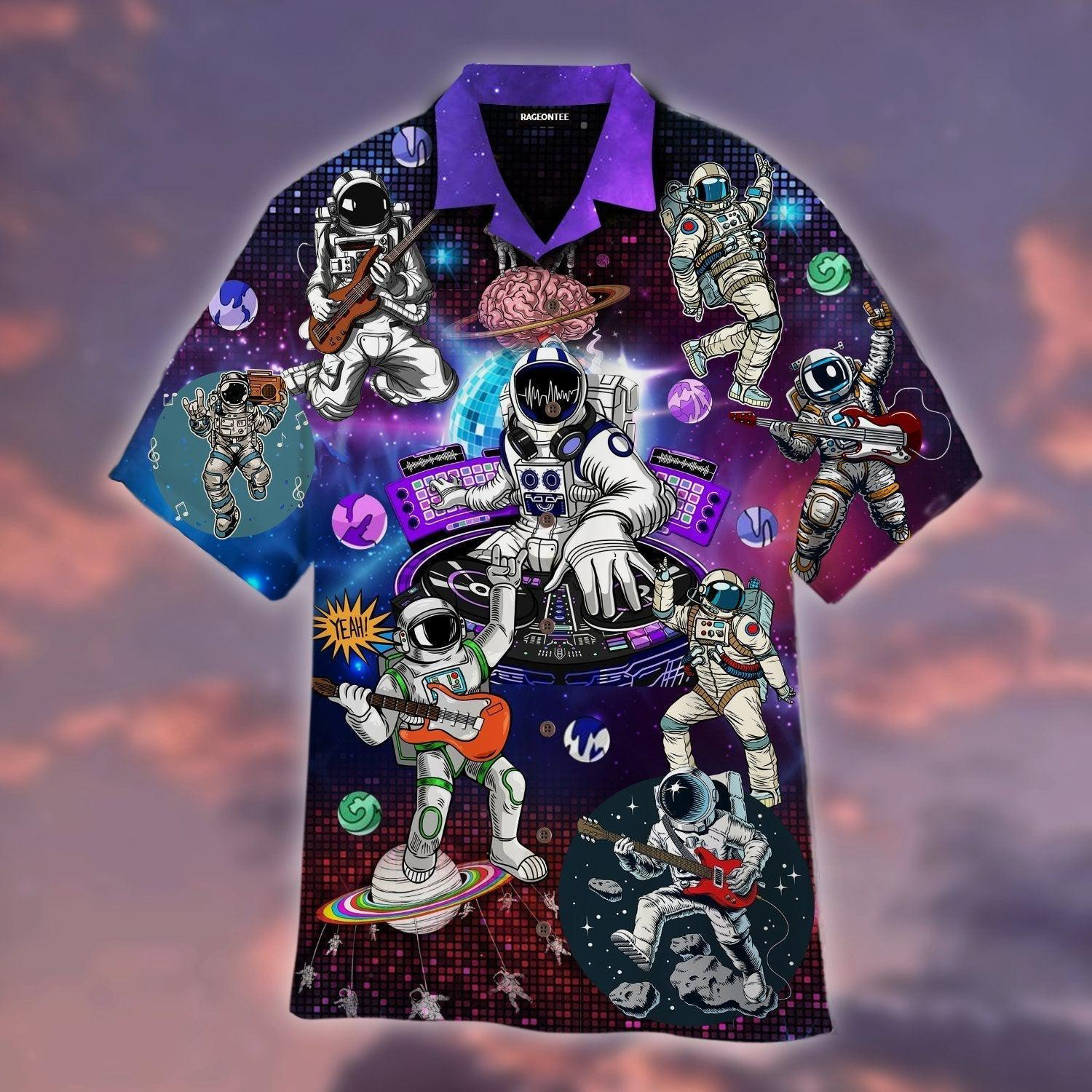 Disco Astronaut Hawaiian Shirt
