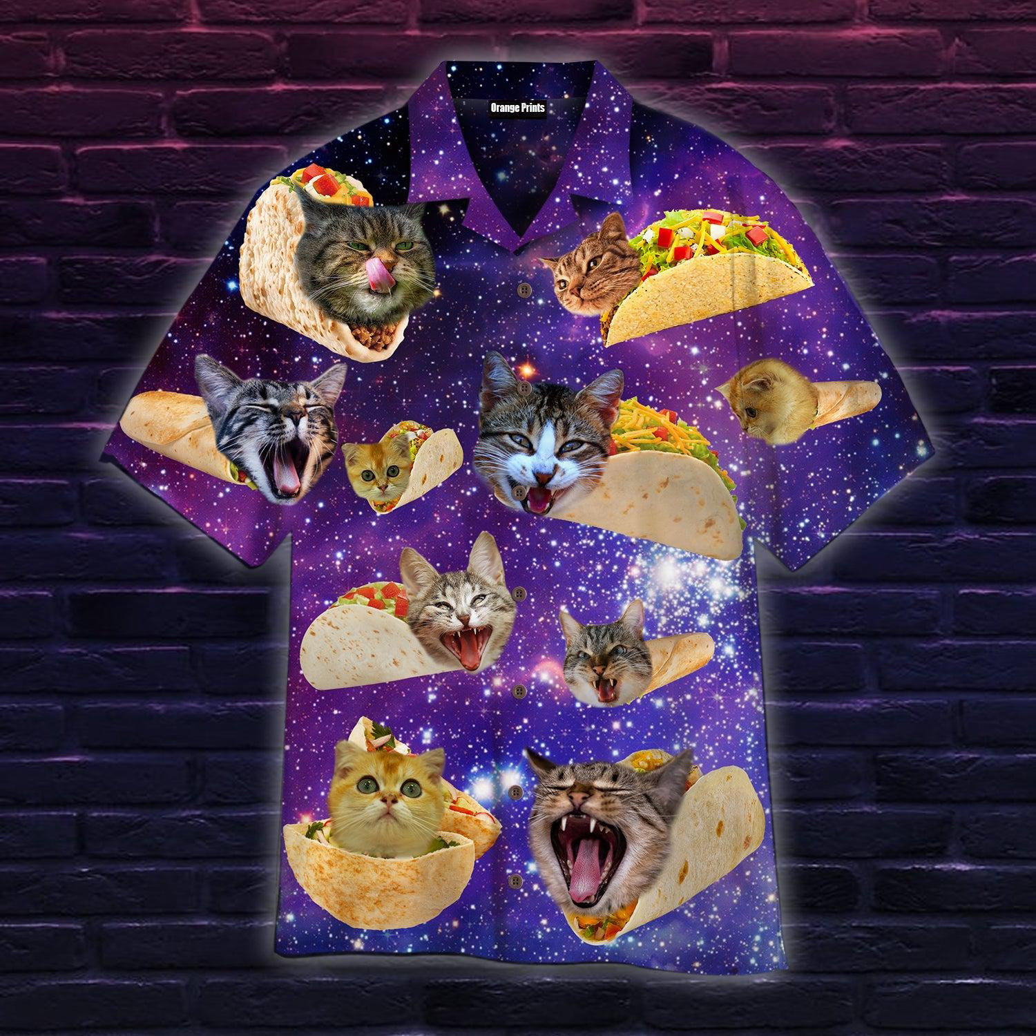 Discover Cool Galaxy Taco Cat Funny Hawaiian Shirt