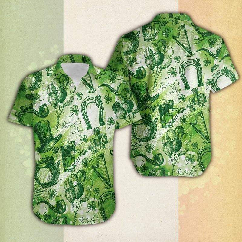 Discover Cool Whole Green SaintPatricks Day Vintage Hawaiian Shirt