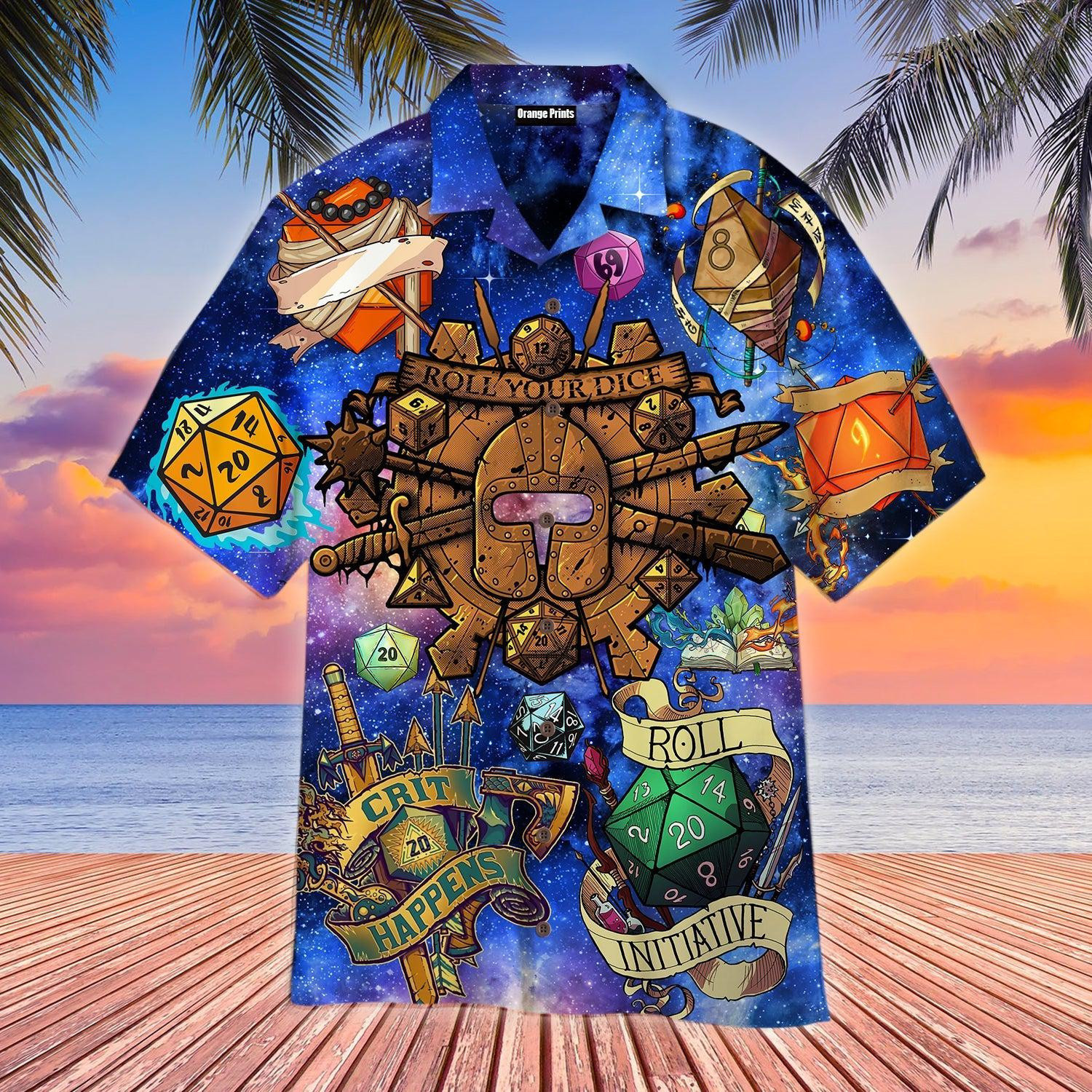 DnD Roll Your Dice Hawaiian Shirt