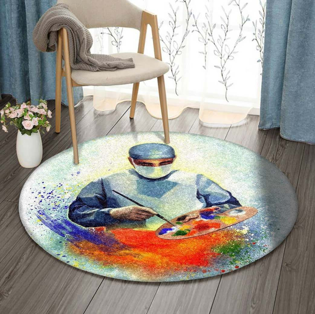 Doctor Round Rug Carpet Bedroom Livingroom Home Decor