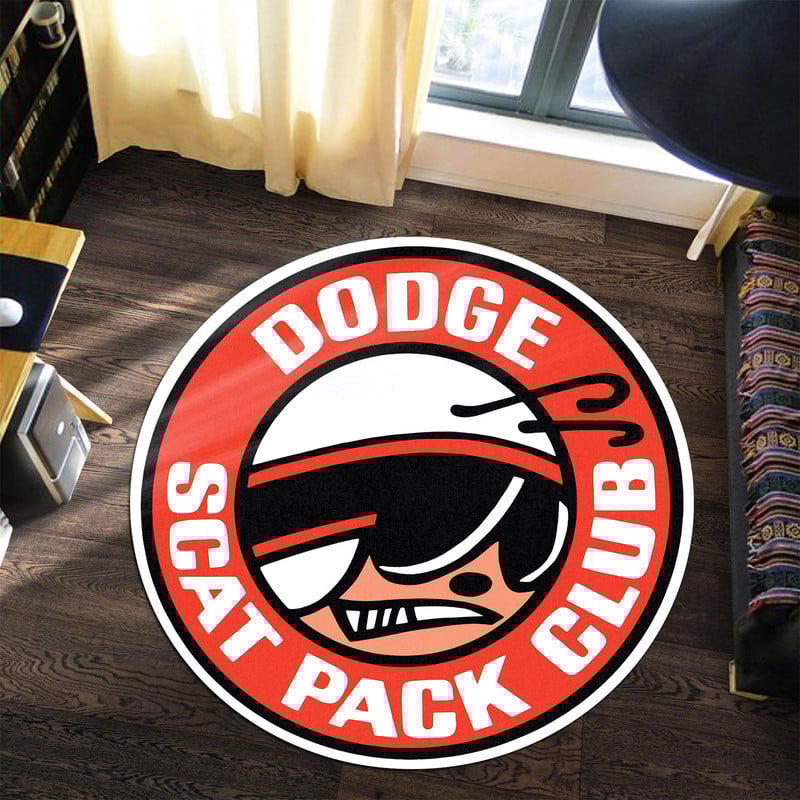Dodge Scat Pack Vintage Drag Racing Hot Rod Round Rug Carpet Bedroom Livingroom Home Decor - Image 3