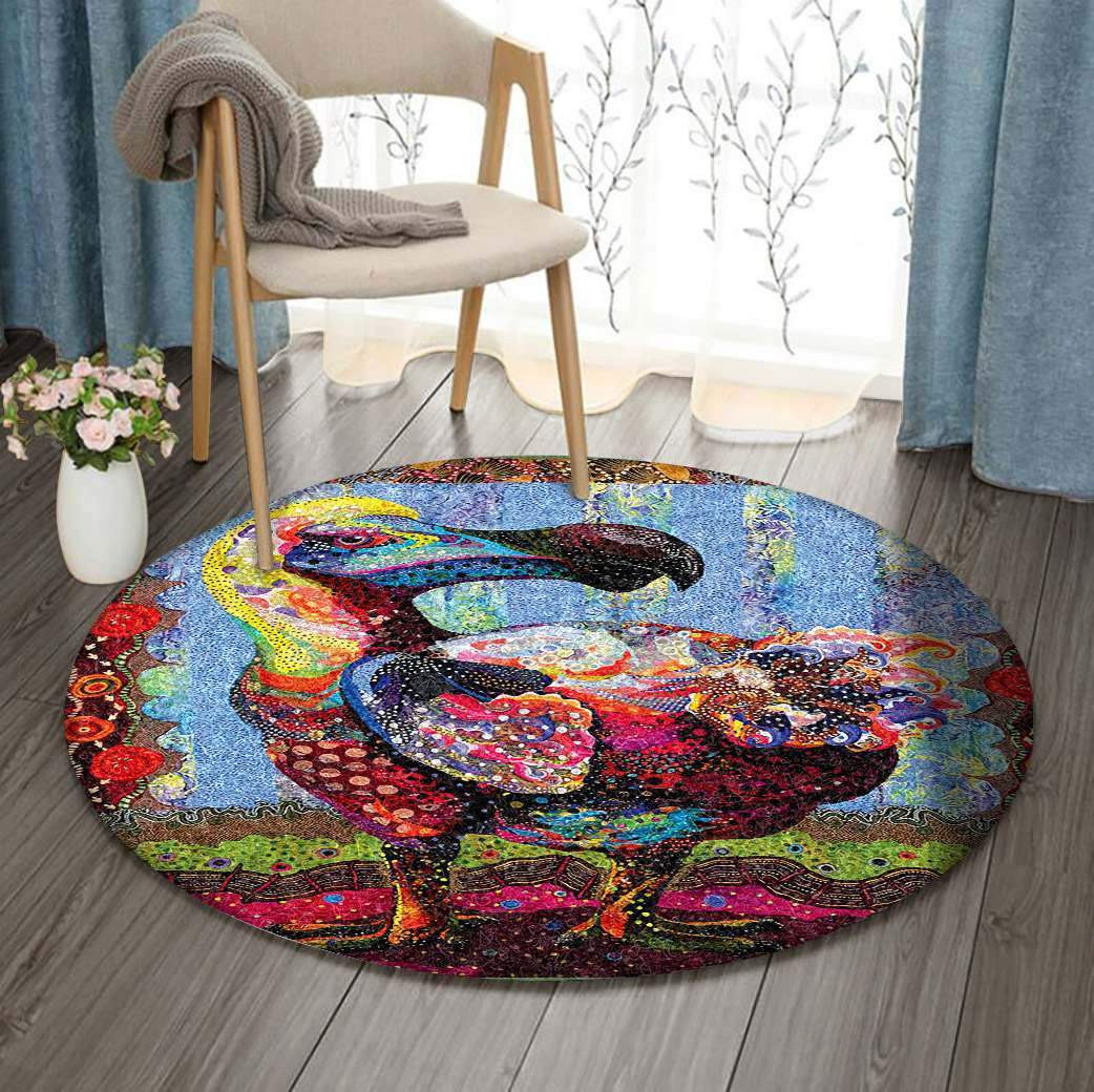Dodo Bird Limited Edition Round Rug Carpet Bedroom Livingroom Home Decor