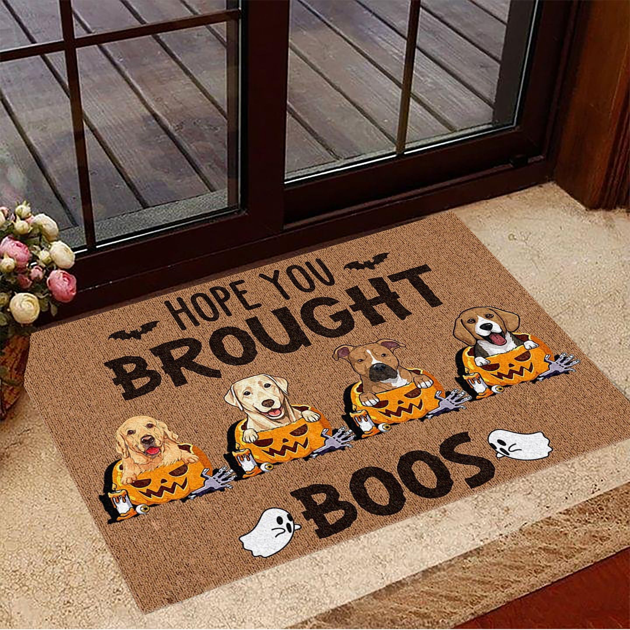 Dog Hope You Brought Boos Rubber Doormat Halloween Welcome Mat Gift Ideas For Dog Lovers