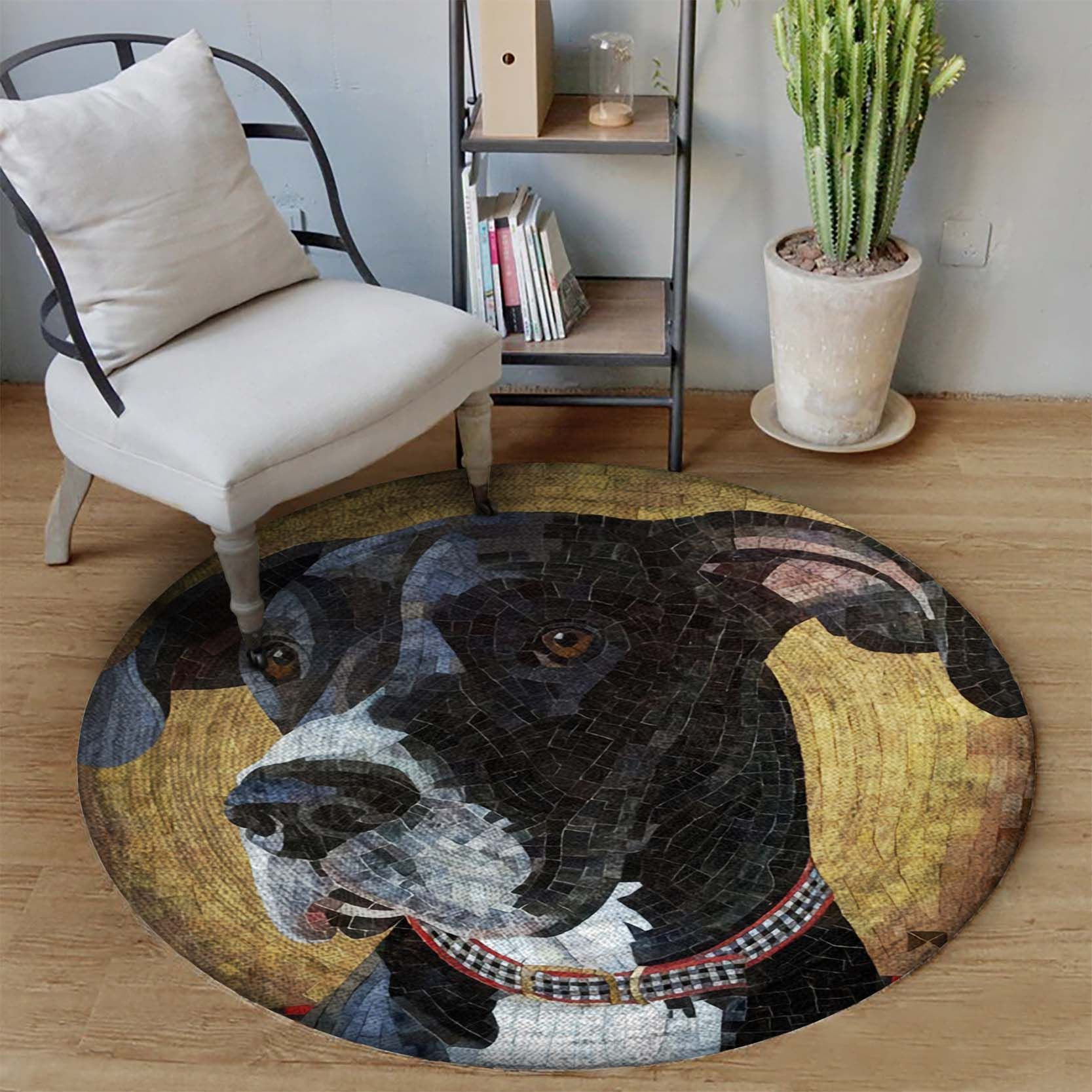 Dog Limited Edition Round Rug Carpet Bedroom Livingroom Home Decor
