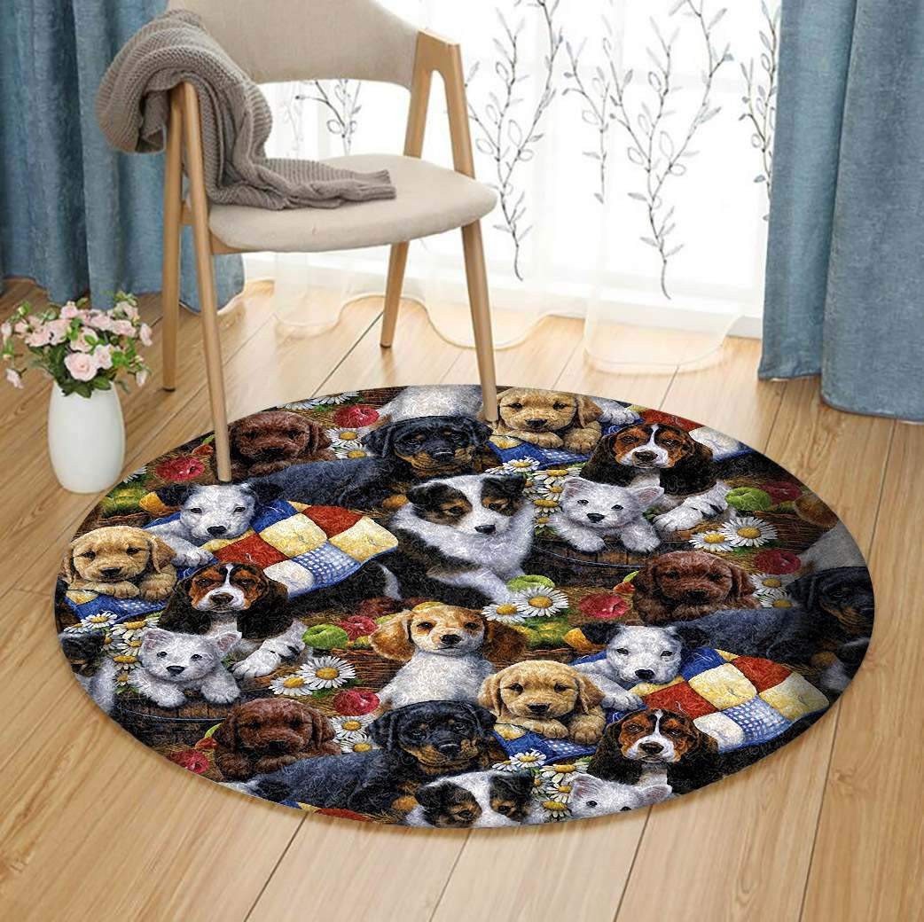 Dog Limited Edition Round Rug Carpet Bedroom Livingroom Home Decor