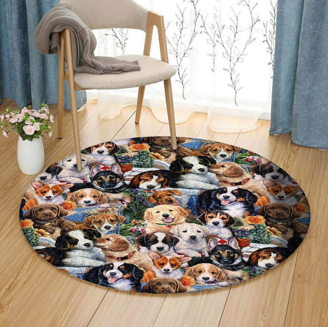 Dog Limited Edition Round Rug Carpet Bedroom Livingroom Home Decor