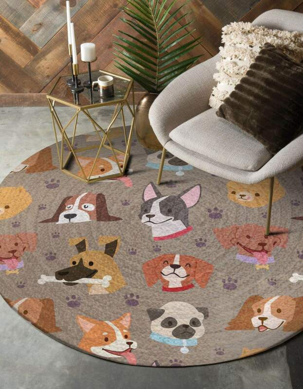 Dog Limited Edition Round Rug Carpet Bedroom Livingroom Home Decor