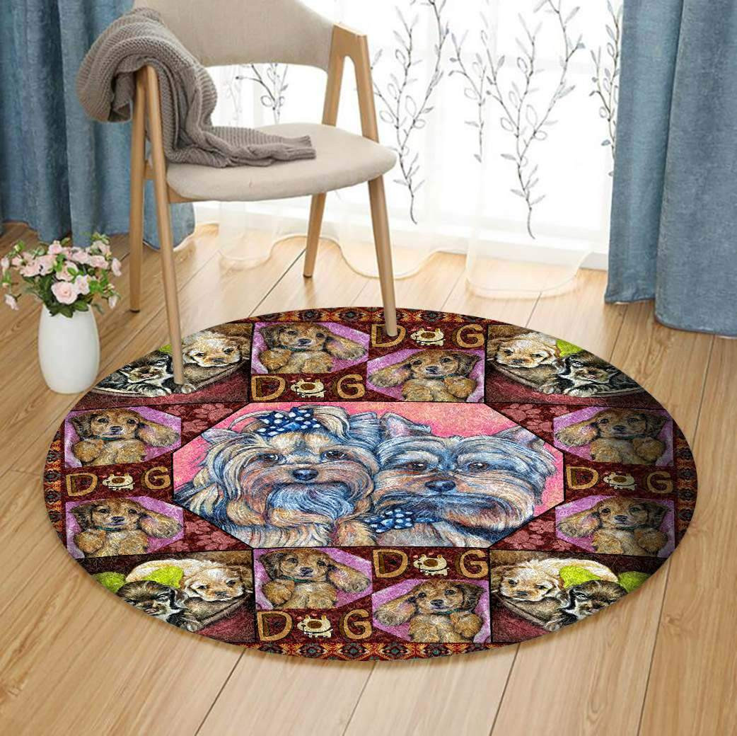 Dog Limited Edition Round Rug Carpet Bedroom Livingroom Home Decor