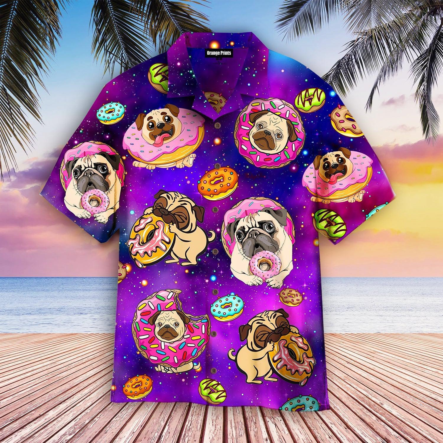 Dog Love Donuts Galaxy Hawaiian Shirt