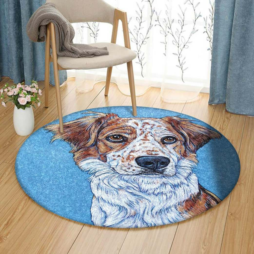 Dog Round Rug Carpet Bedroom Livingroom Home Decor