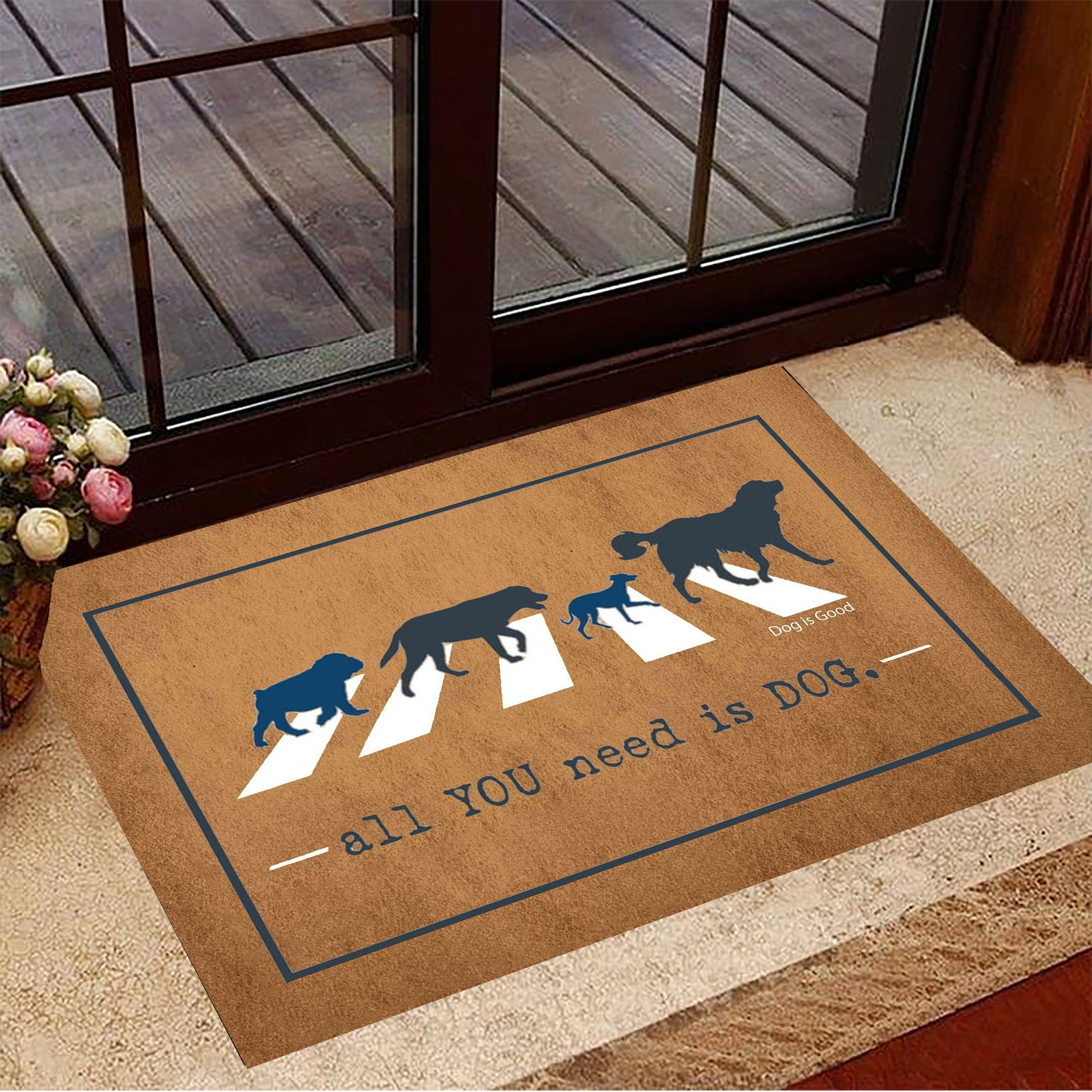 Dog Rubber Doormat All You Need Is Dog Funny Rubber Doormat Welcome We Hope You Like Dogs