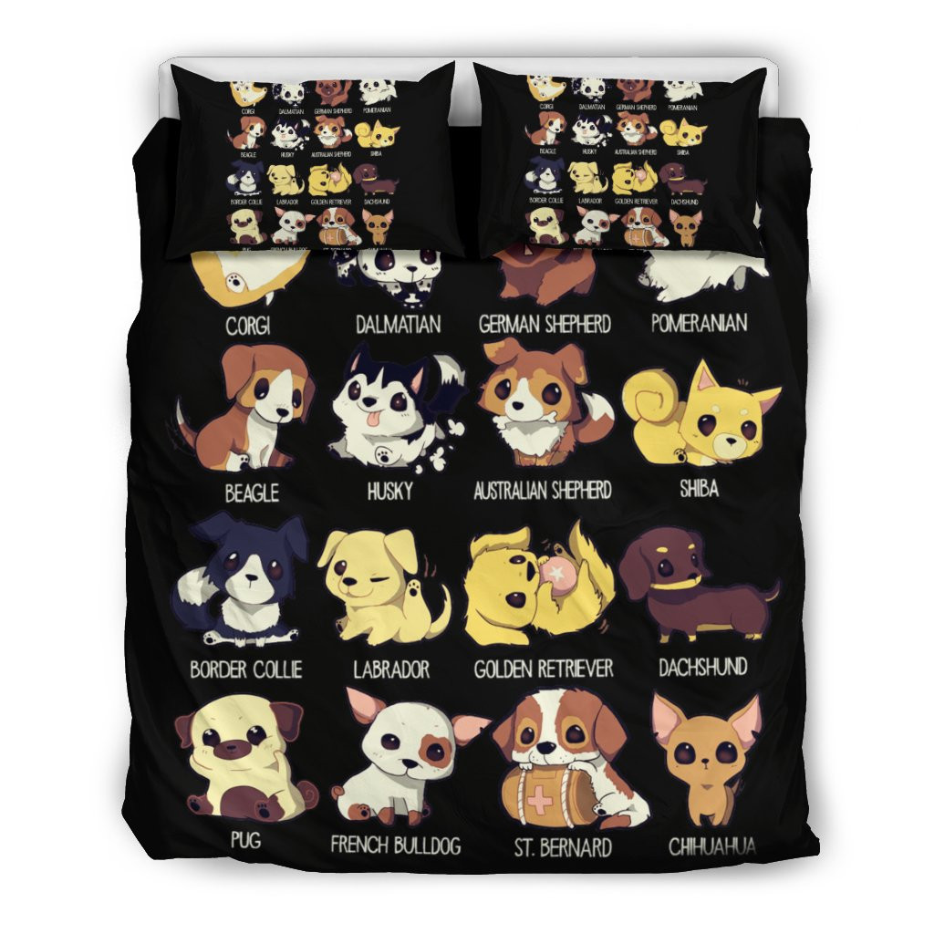 Dogs Bedding Set Duvet Cover Pillowcase - Image 3