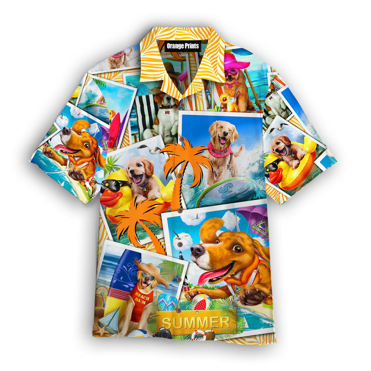 Dogs Love Beach Summer Hawaiian Shirt