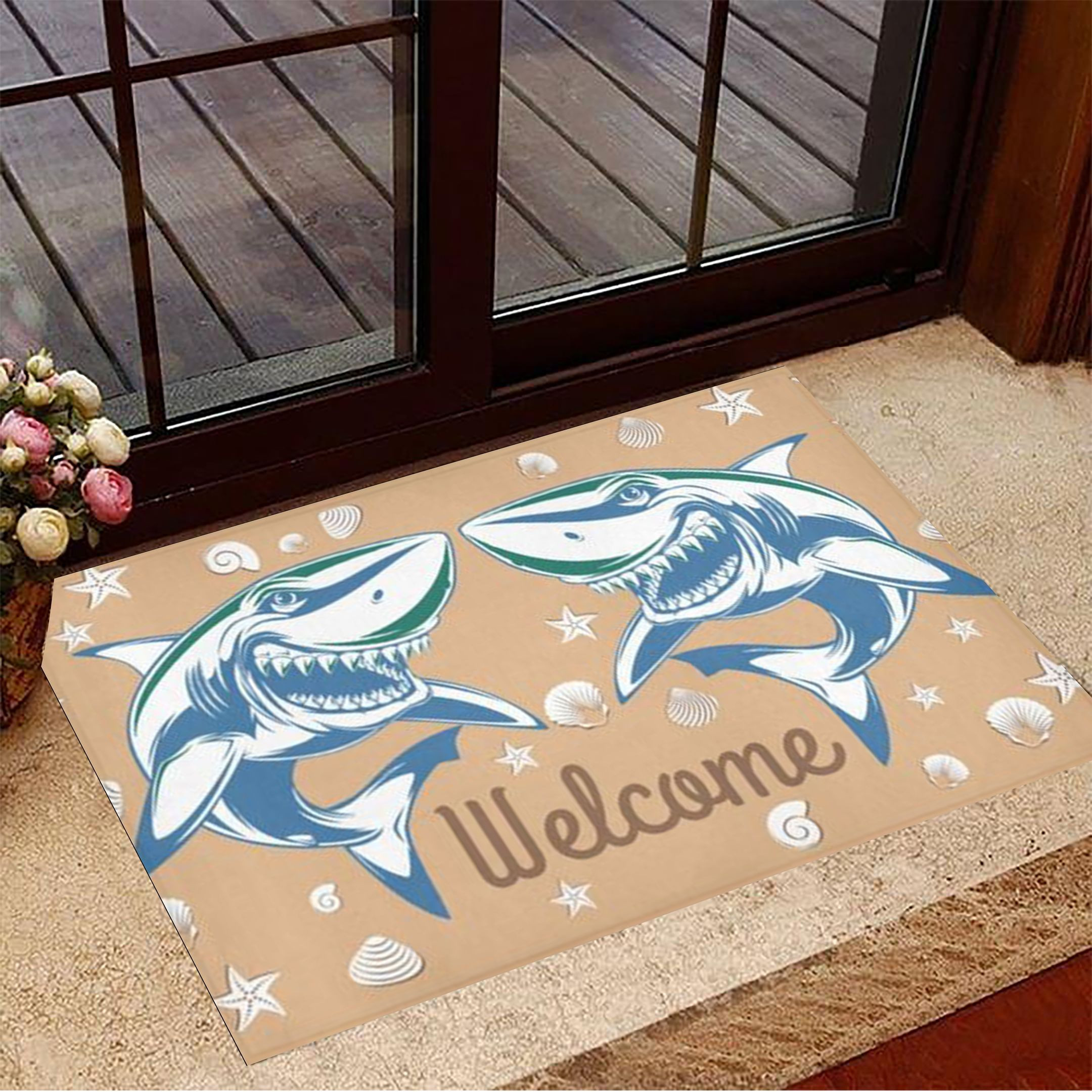 Dolphins Welcome Rubber Doormat Cute Welcome Mats New Home Gift Ideas