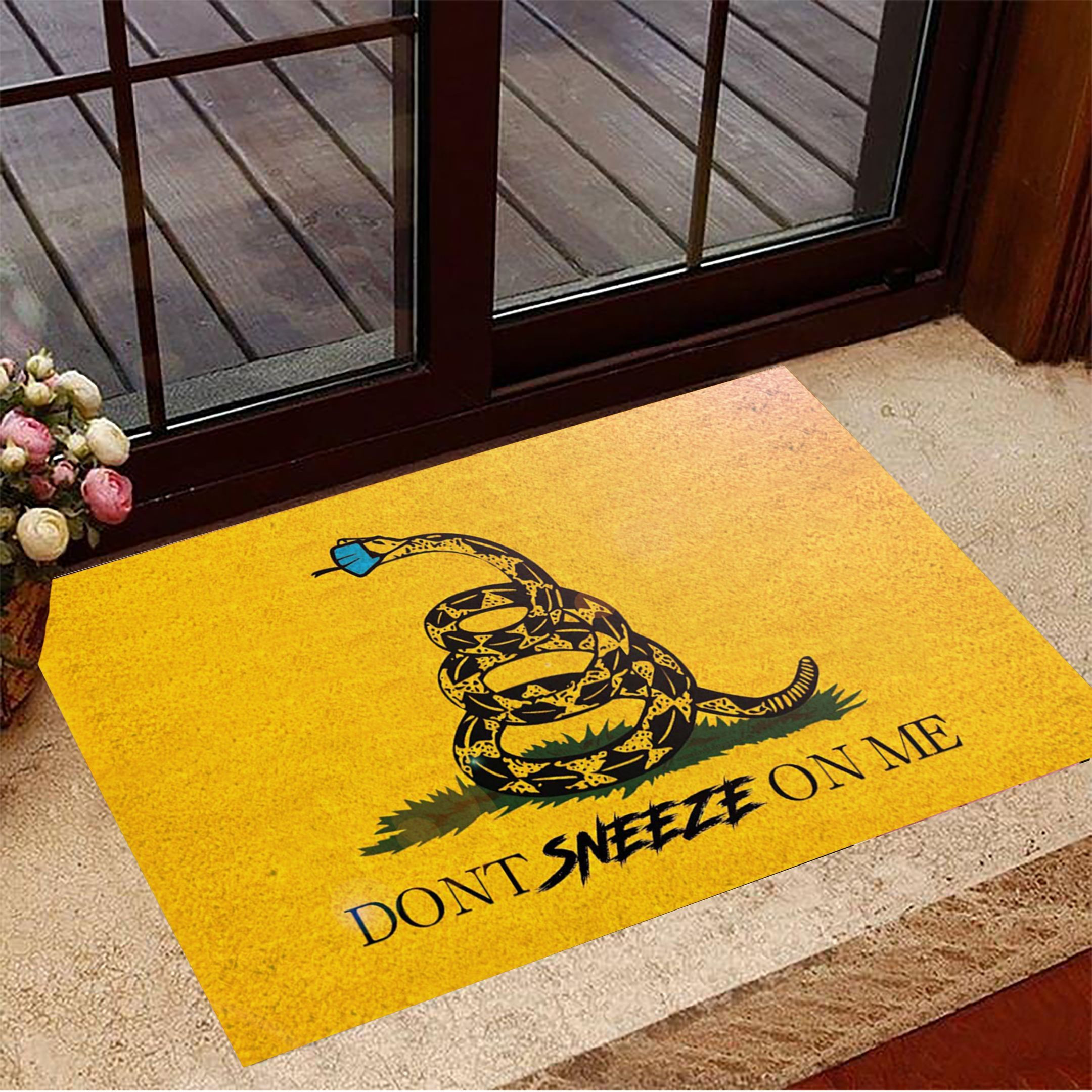 Don't Sneeze On Me Rubber Doormat Don't Tread On Me Welcome Door Mat New Home Gifts