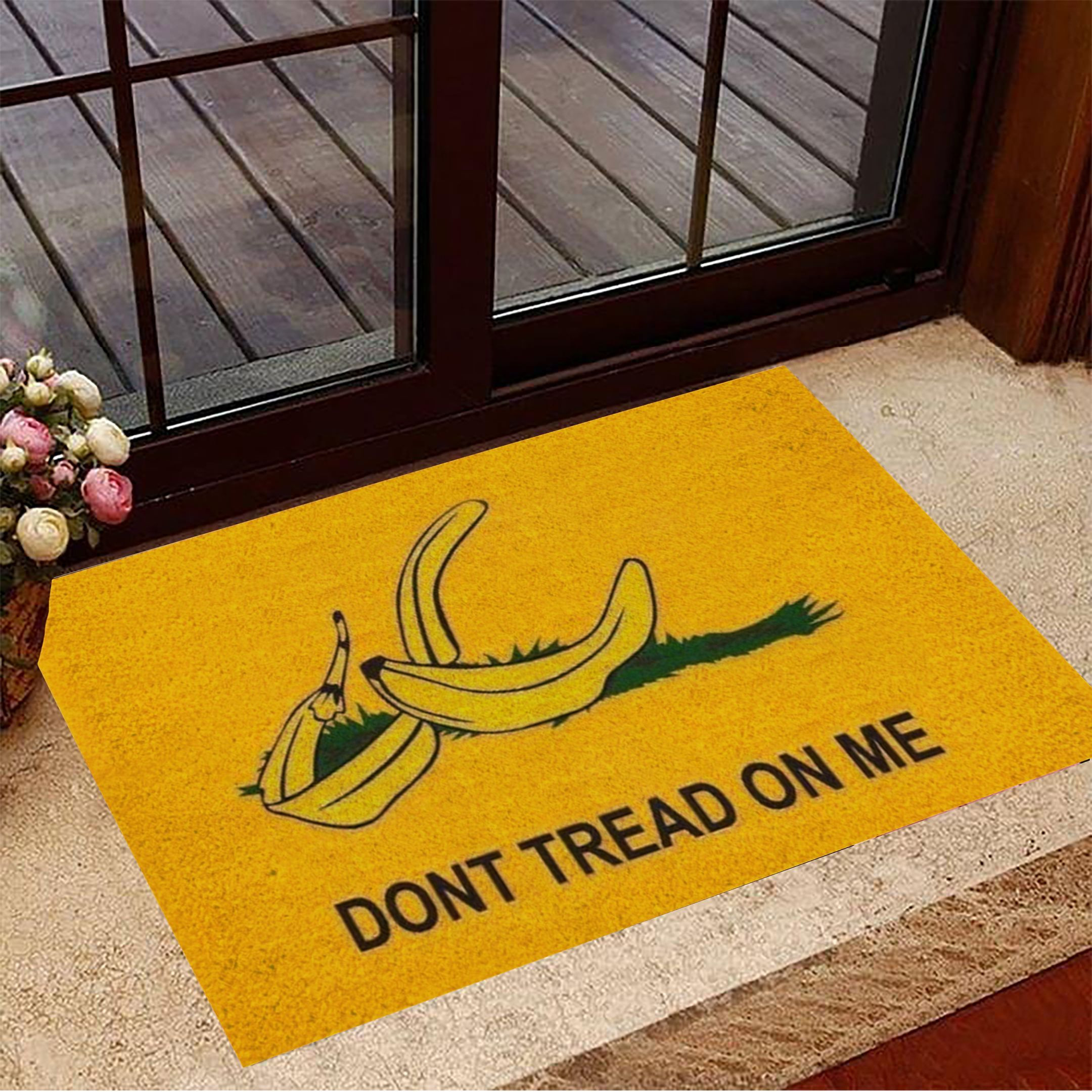 Don't Tread On Me Banana Rubber Doormat Funny Welcome Mats Home Decor Gifts For Best Friend