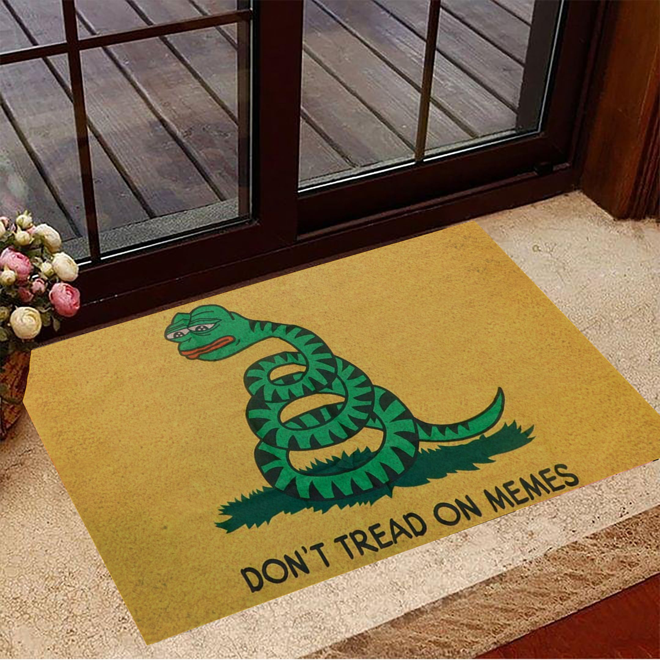 Don't Tread On Memes Snake Rubber Doormat Funny Door Mat Gifts For New Homeowners