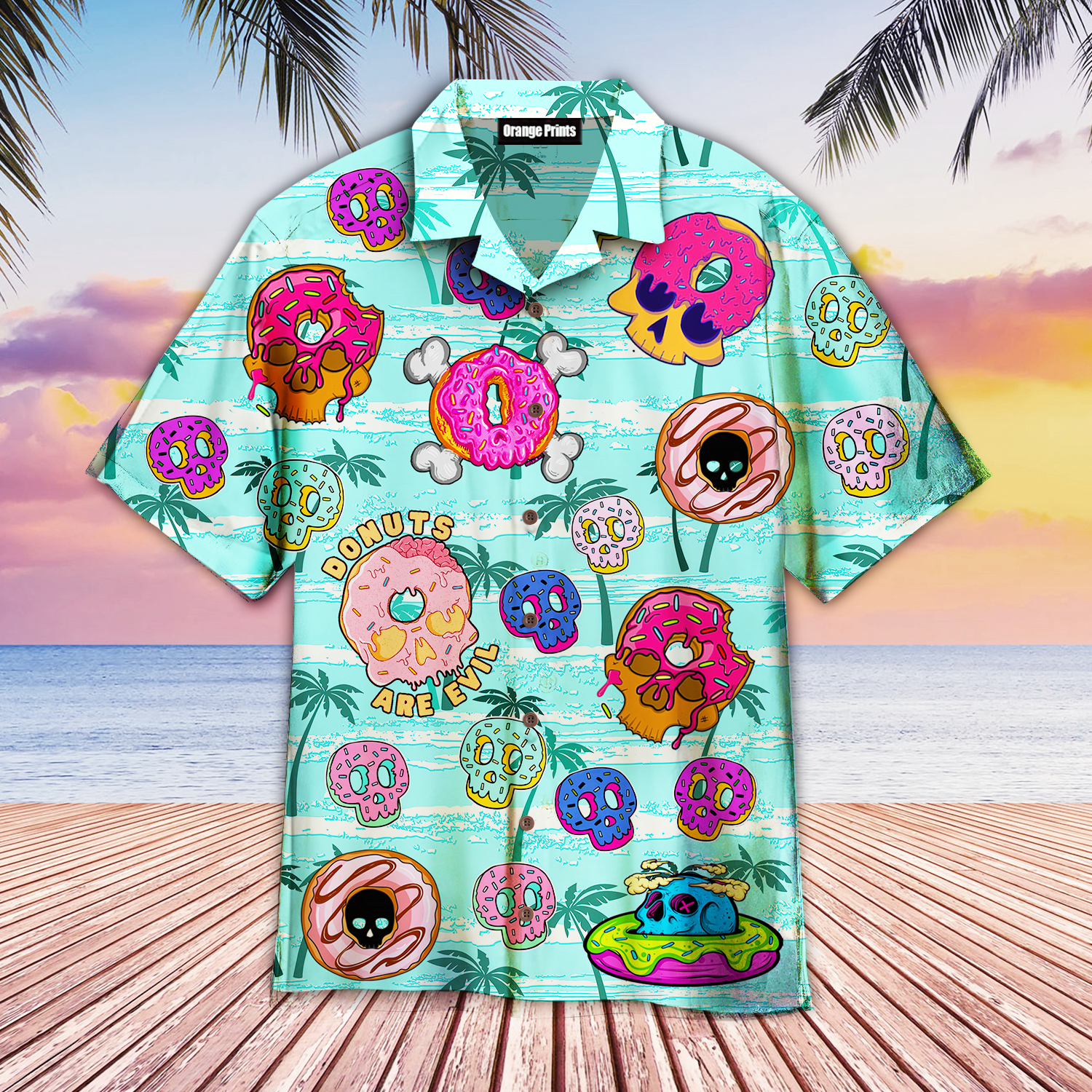 Donuts Are Evil Summer Tropical Hawaiian Shirt