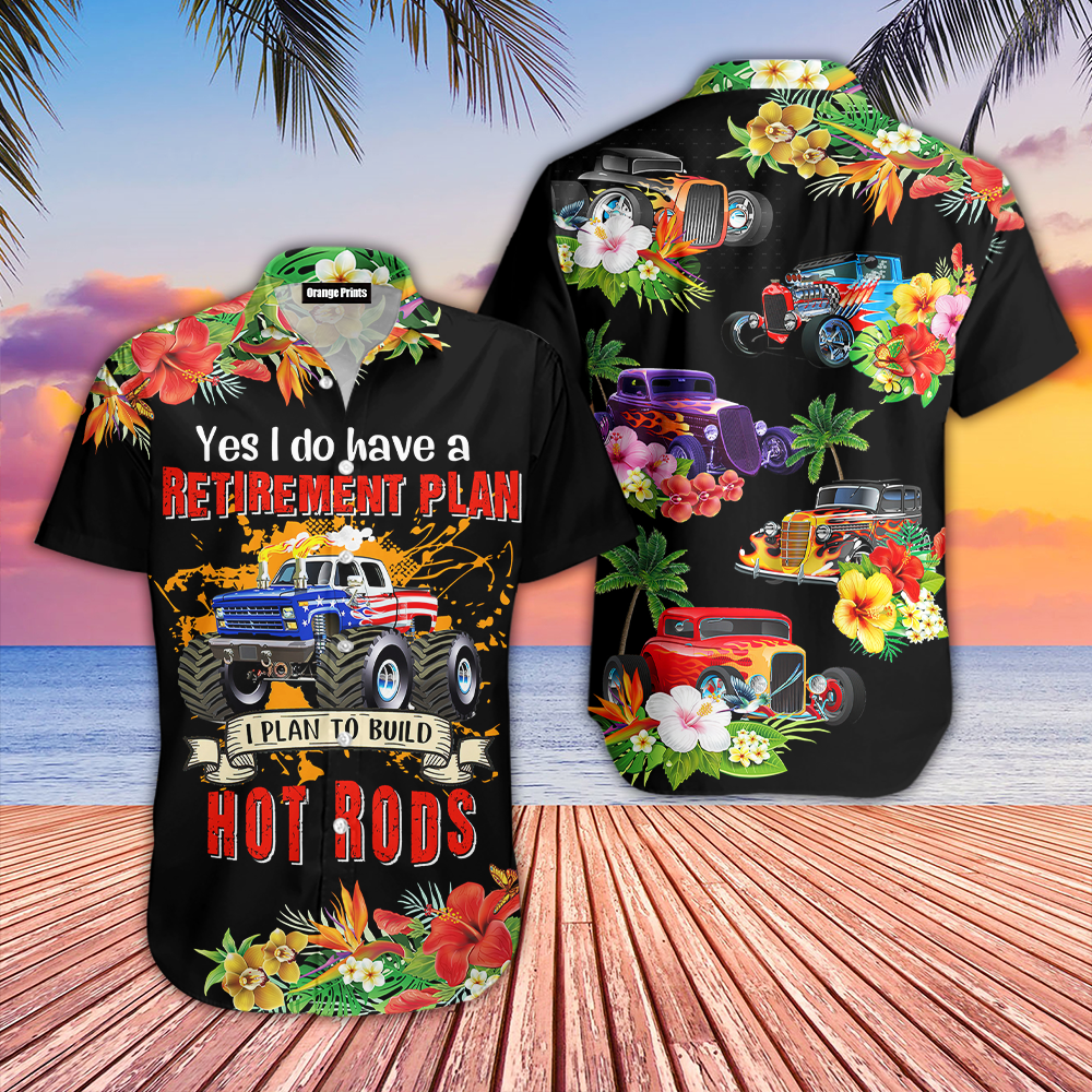 Drag Racing Retirement Plan To Build Hot Rods Hawaiian Shirt