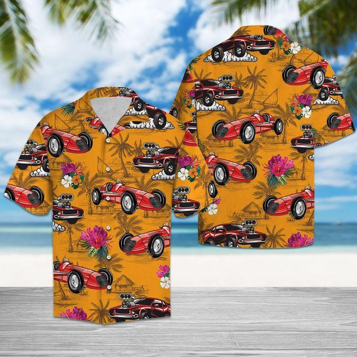 Drag Racing Tropical Hawaiian Shirt