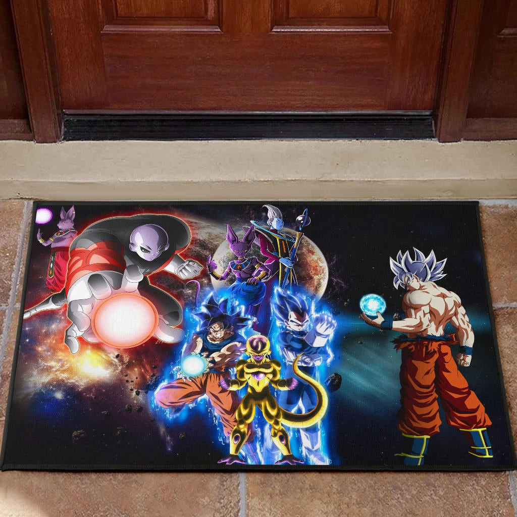 Dragon Ball Anime DB Main Characters Super Saiyan In Universe Rubber Doormat Home Decor