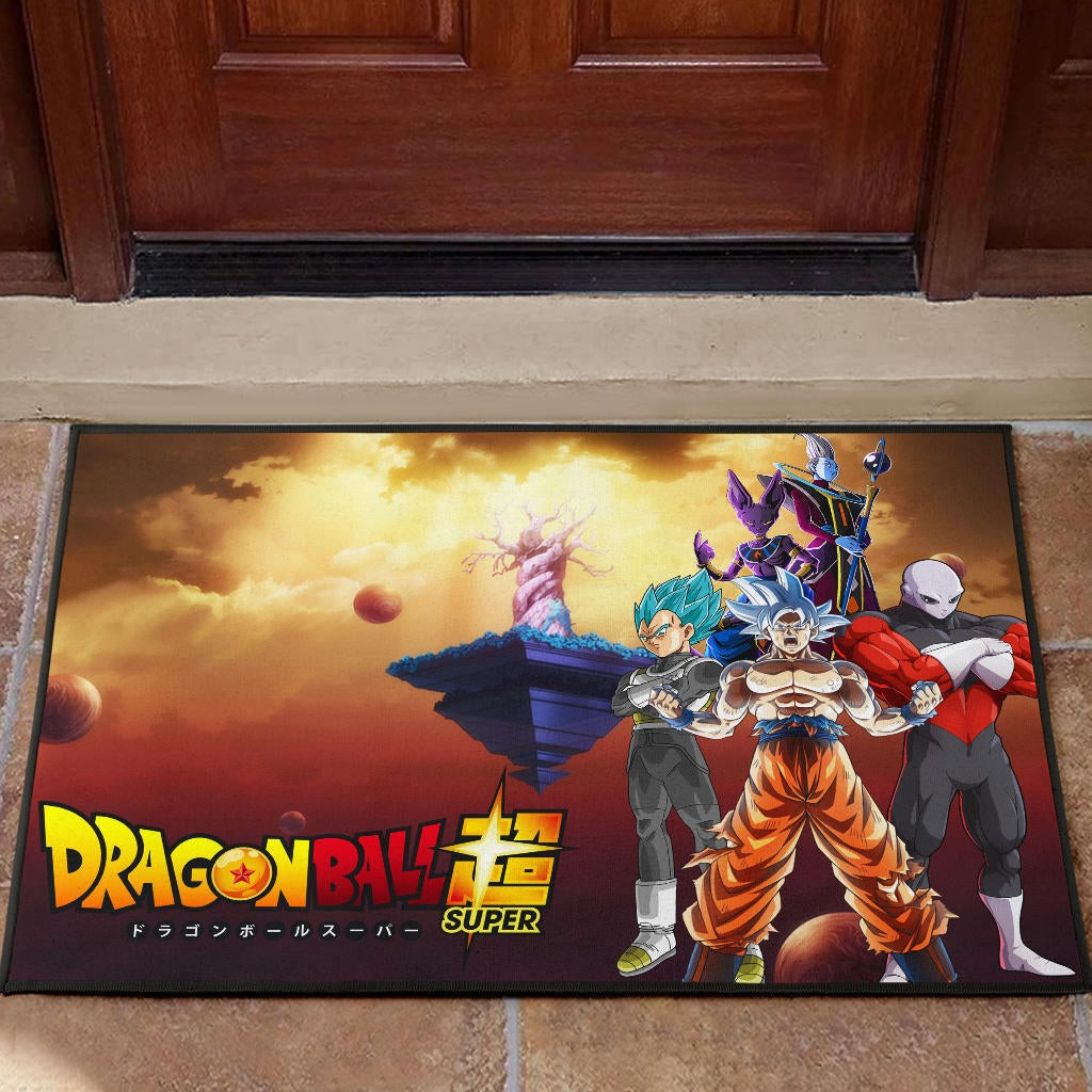 Dragon Ball Anime DB Super Saiyan Beerus Jiren Desert Rubber Doormat Home Decor