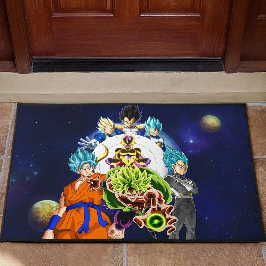 Dragon Ball Anime DB Super Saiyan Characters Broly Goku Rubber Doormat Home Decor