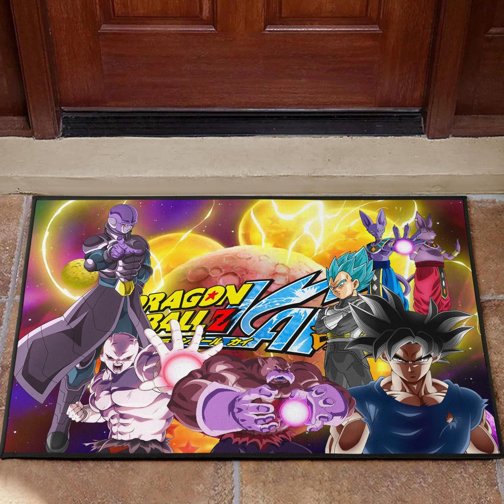 Dragon Ball Anime DB Text Main Characters Orange Balls Rubber Doormat Home Decor
