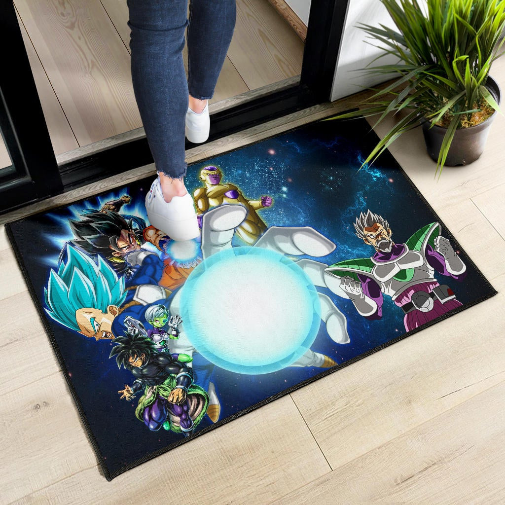 Dragon Ball Anime Rubber Doormat | DB Characters Vegeta Goku Power Kamehameha Blue Galaxy Rubber Doormat Home Decor - Image 3