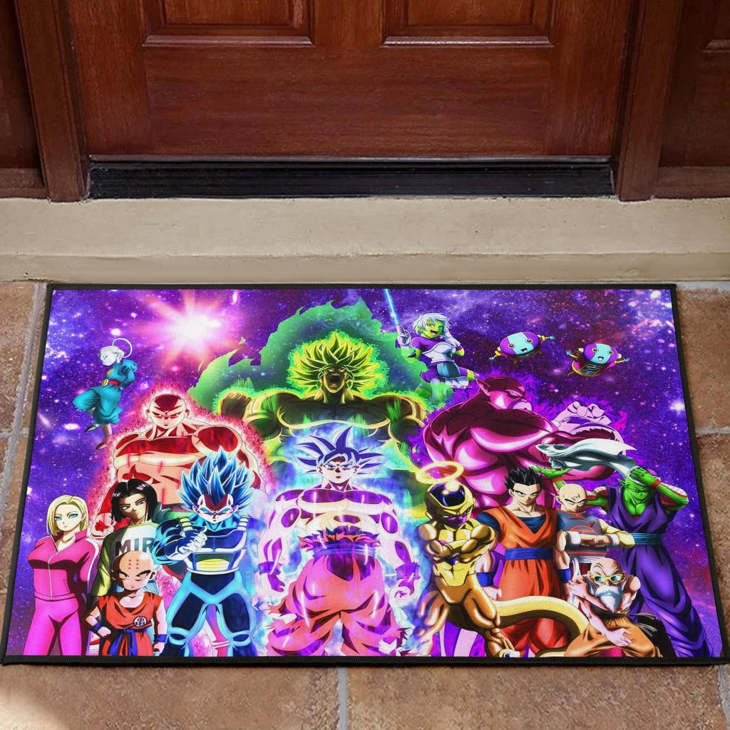 Dragon Ball Anime Rubber Doormat - DB Full Characters Powerful Burst Limit Rubber Doormat Home Decor