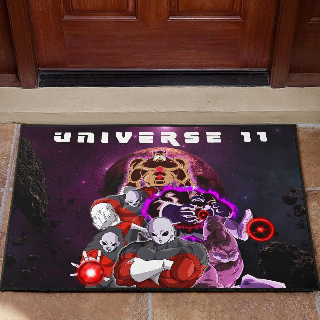 Dragon Ball Anime Rubber Doormat | DB Jiren Power Universe 11 Purple Galaxy Rubber Doormat Home Decor