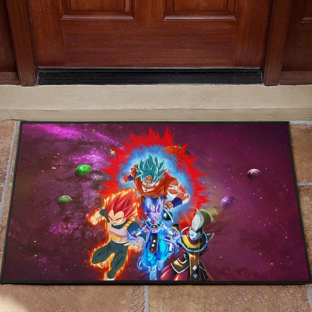 Dragon Ball Anime Rubber Doormat - DB Super Saiyan Powerful Burst Limit Rubber Doormat Home Decor