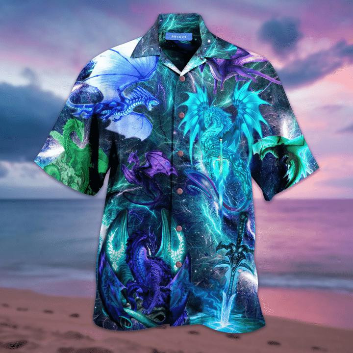Dragon Galaxy Cosmos Hawaiian Shirt