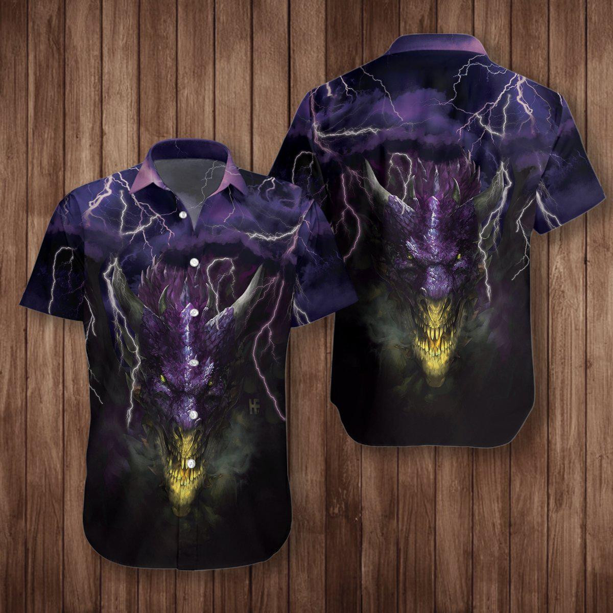 Dragon Head Lightning Hawaiian Shirt