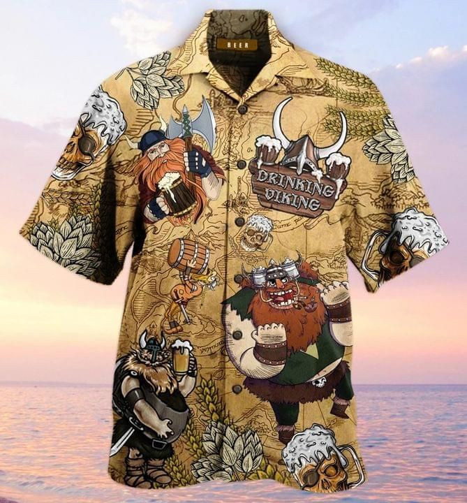 Dragon Island Drinking Viking Hawaiian Shirt