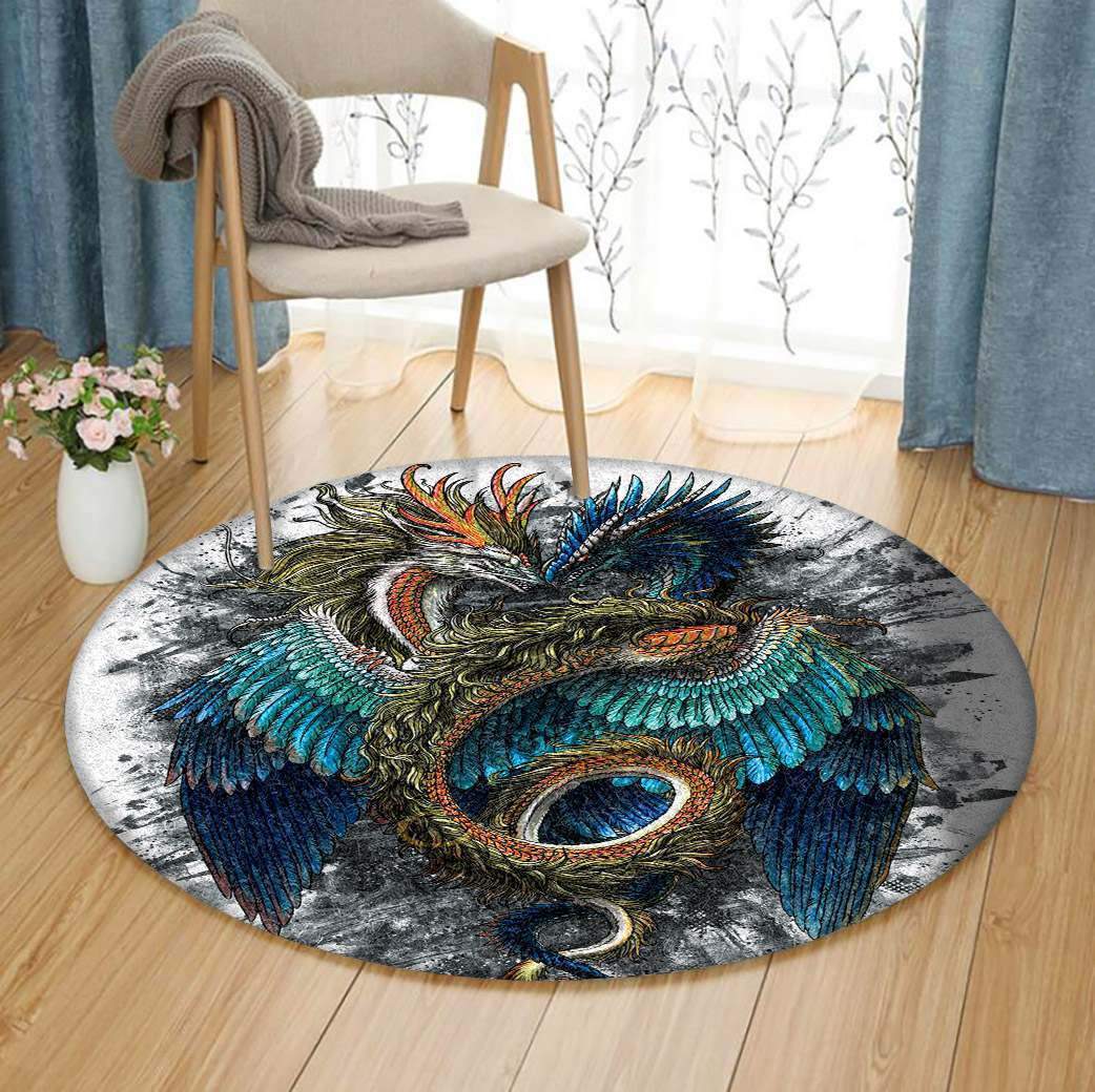 Dragon Limited Edition Round Rug Carpet Bedroom Livingroom Home Decor