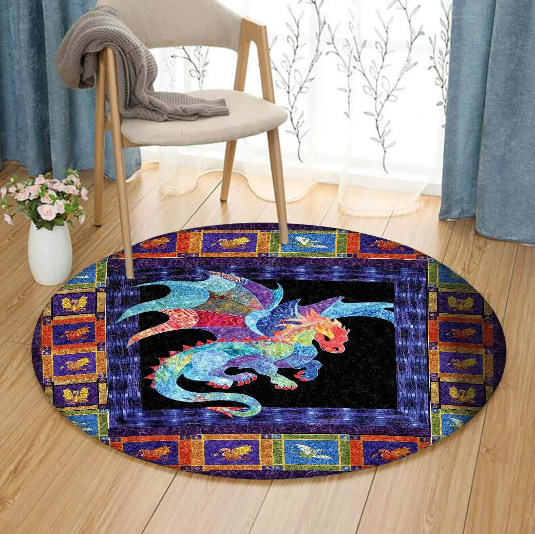 Dragon Limited Edition Round Rug Carpet Bedroom Livingroom Home Decor