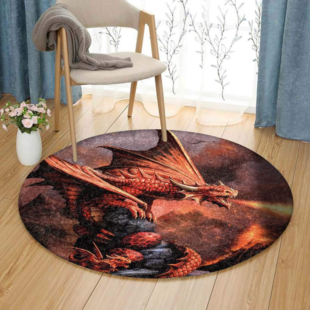 Dragon Limited Edition Round Rug Carpet Bedroom Livingroom Home Decor