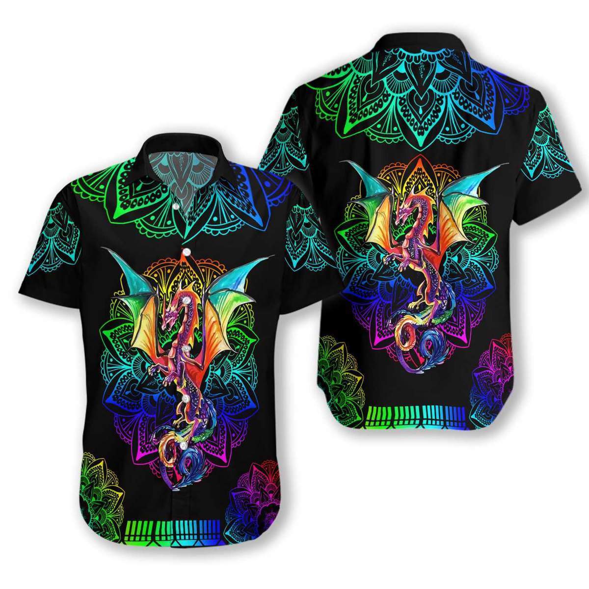 Dragon Mandala Hawaiian Shirt