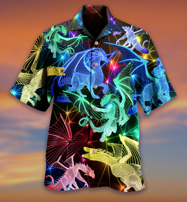 Dragon Neon Hawaiian Shirt